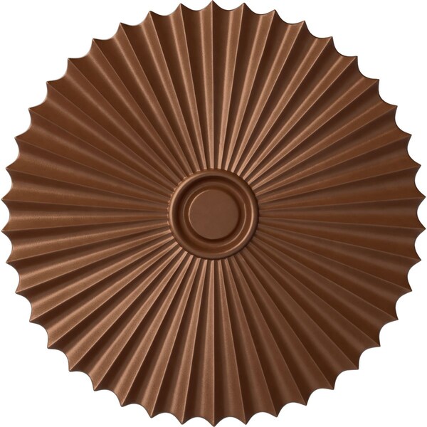 Ekena Millwork Shakuras Ceiling Medallion (For Canopies up to 5 3/4"), Hnd-Painted Polished Copper, 33 7/8"OD x 2"P CM34SHPOS - main